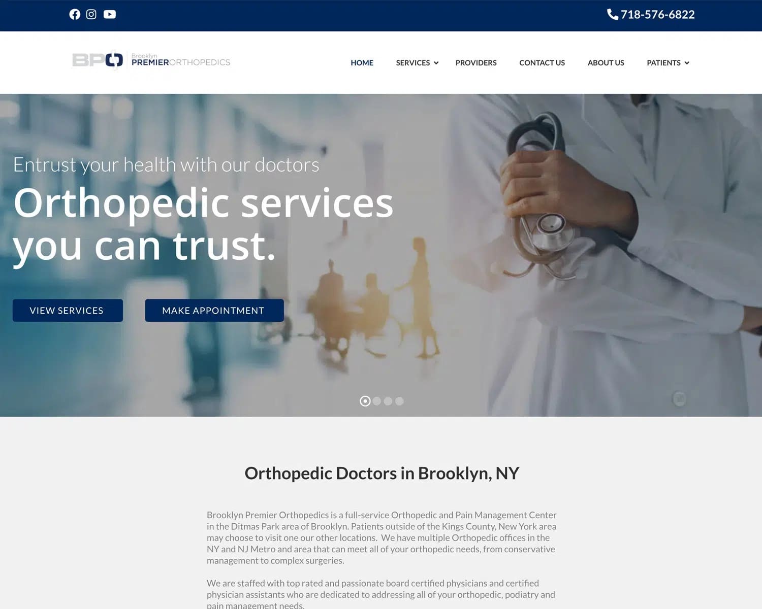 website design BPO orthopedic