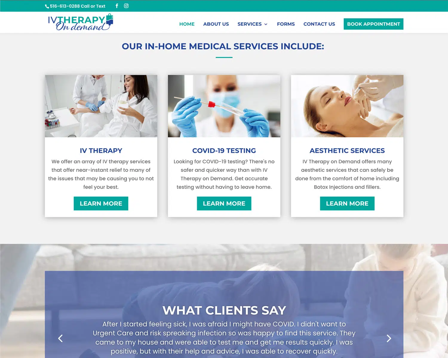 website design IV Therapy On Demand