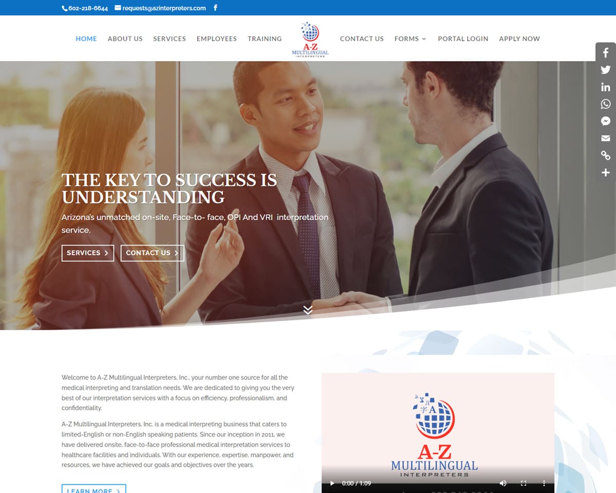 website design AZ Interpreters