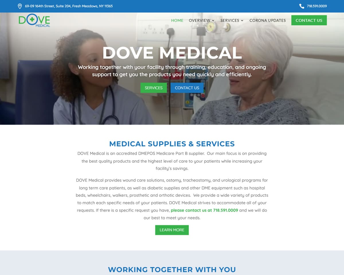 website design Dove Medical