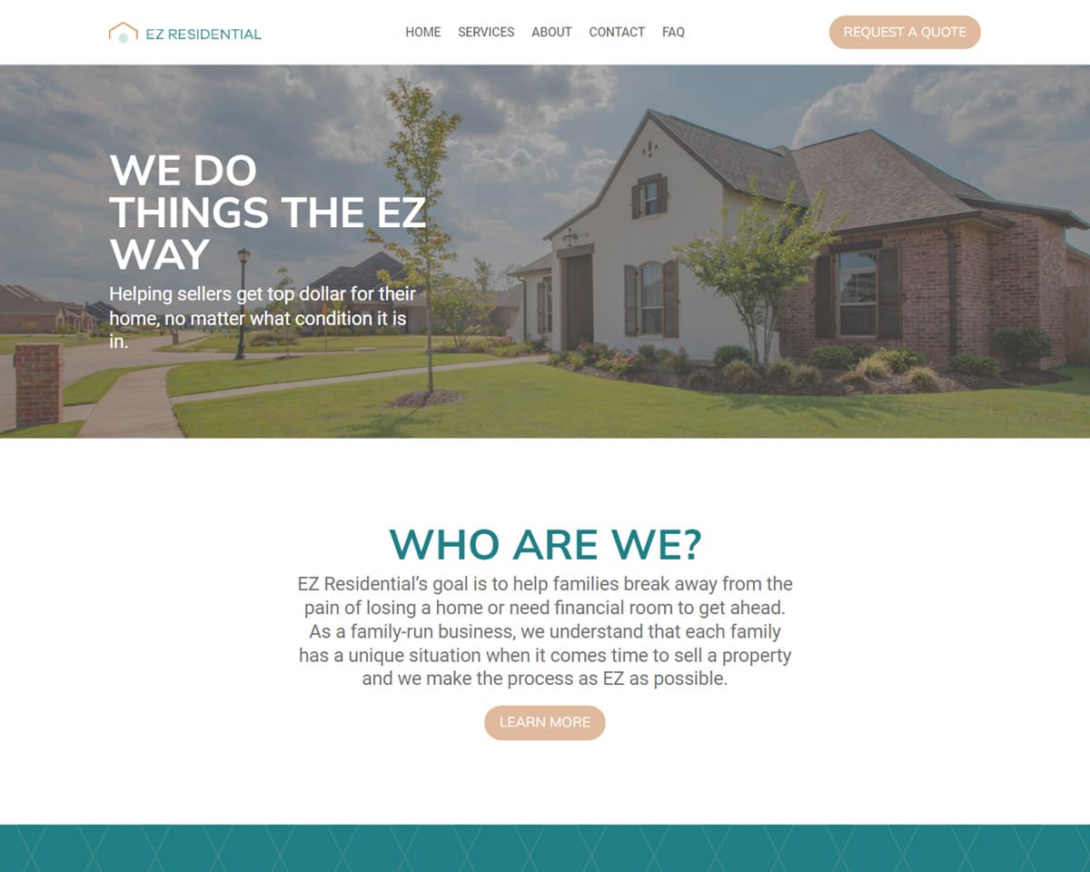 website design EZ Residential