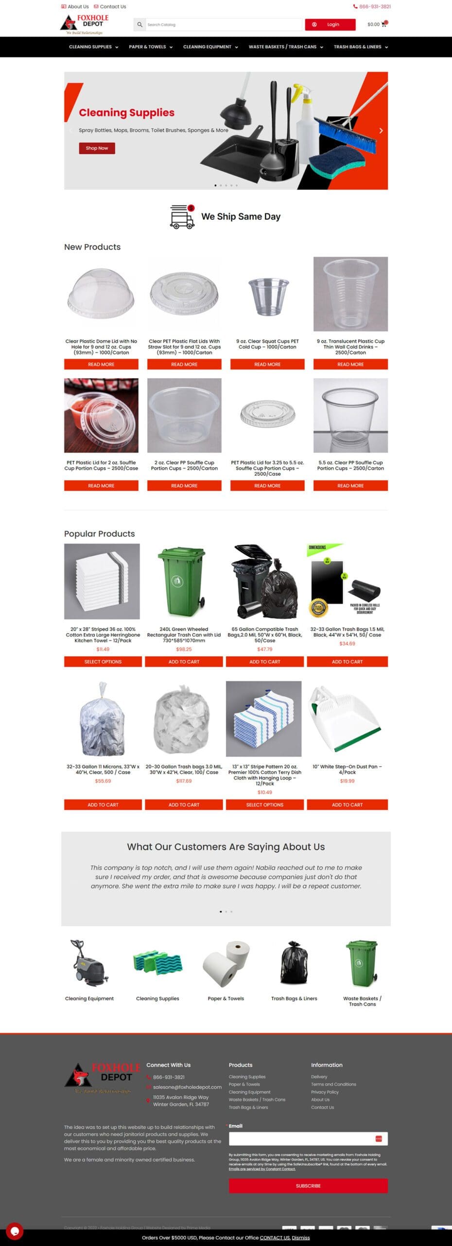 Cleaning Supply eCommerce Website