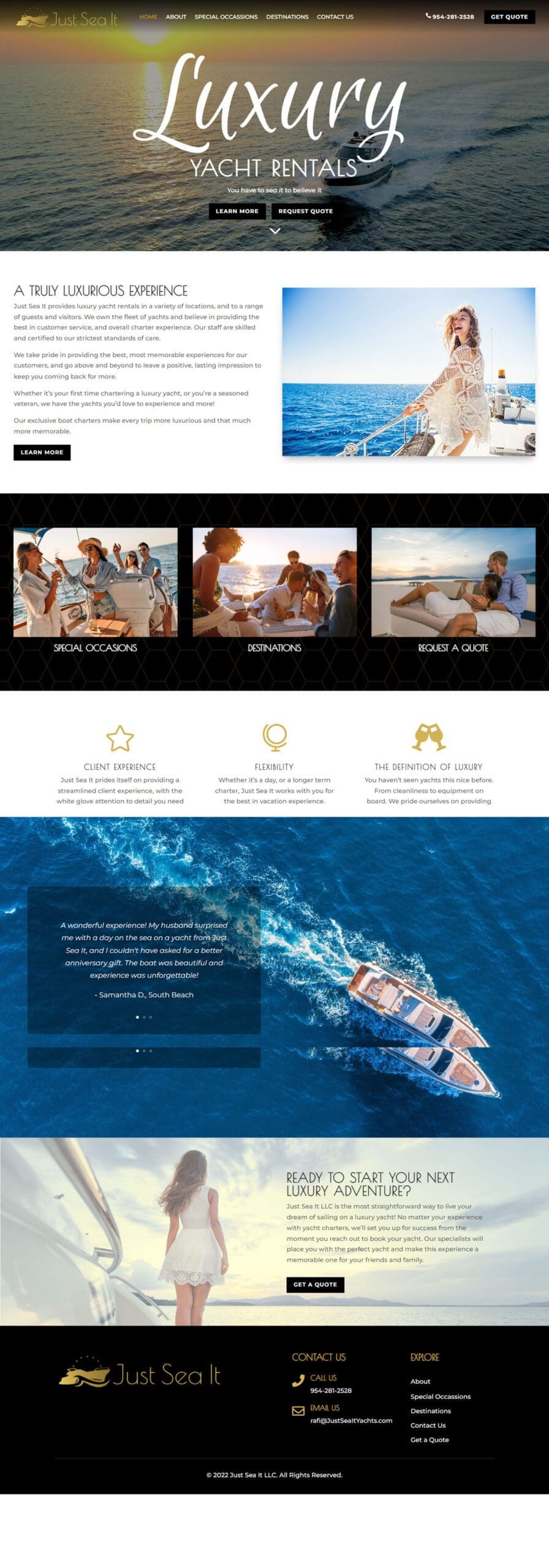 Yacht Rental Website