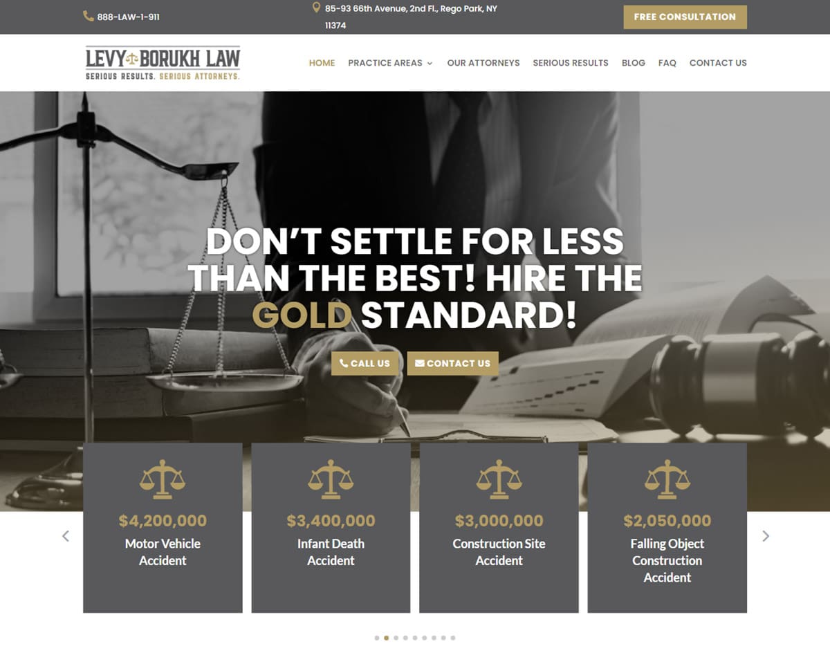 website design Levy Borukh Law