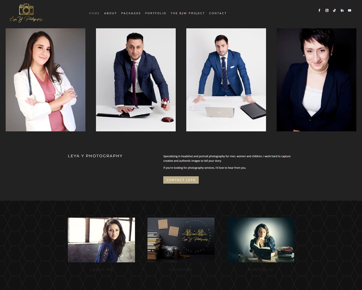 website design Leya Photography