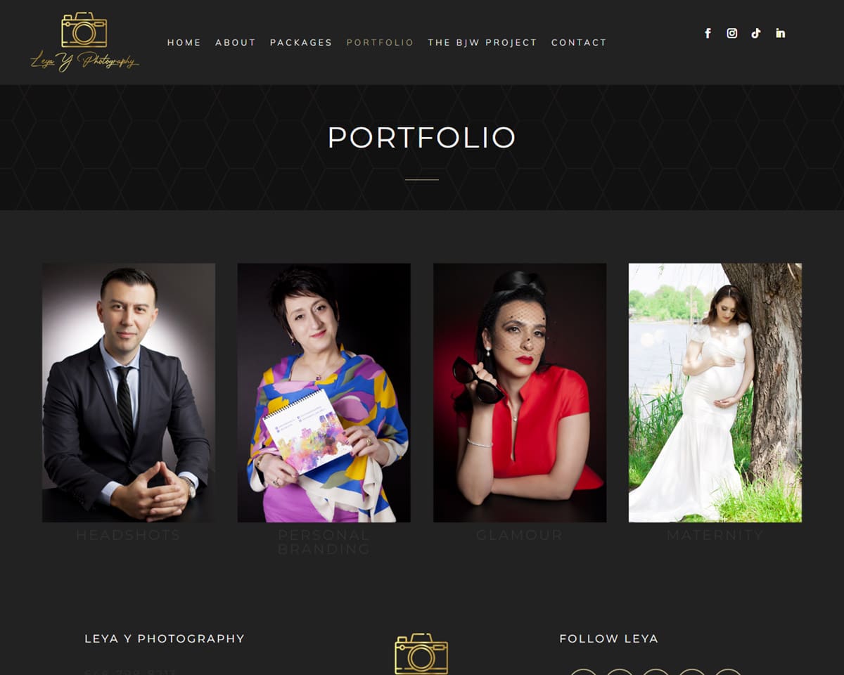 website design Leya Photography