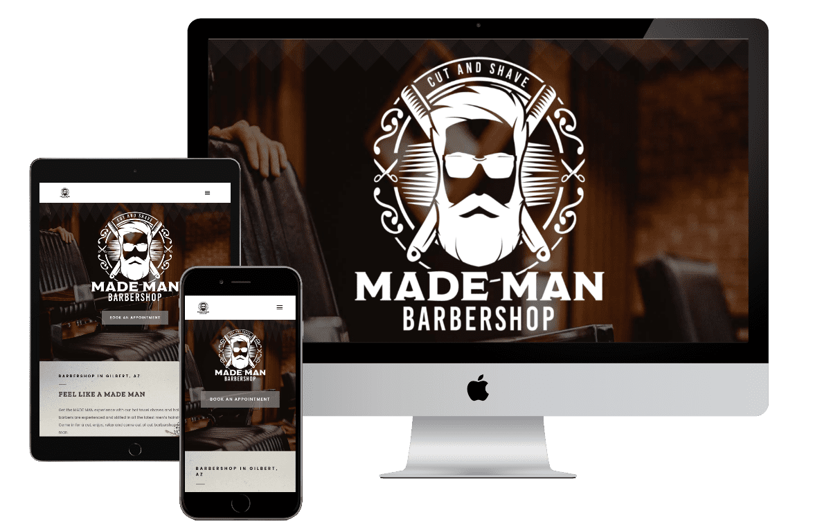 website design Made Men Barbershop