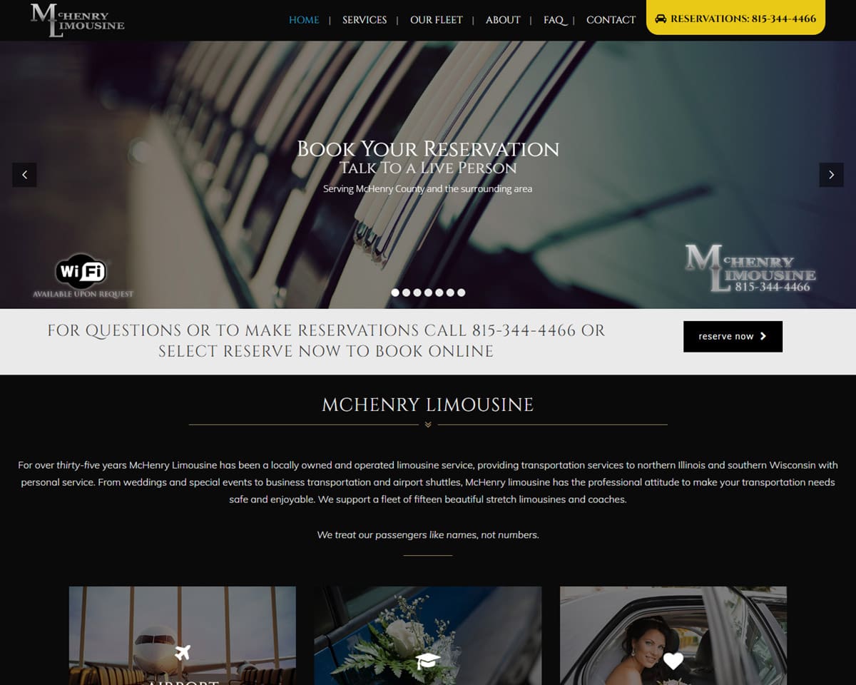 website design McHenry Limo