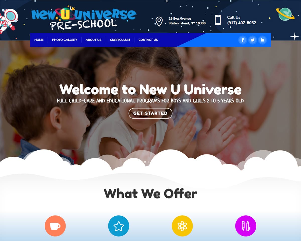 website design New U Universe