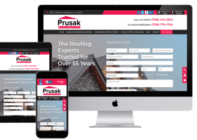 website design Prusak Roofing