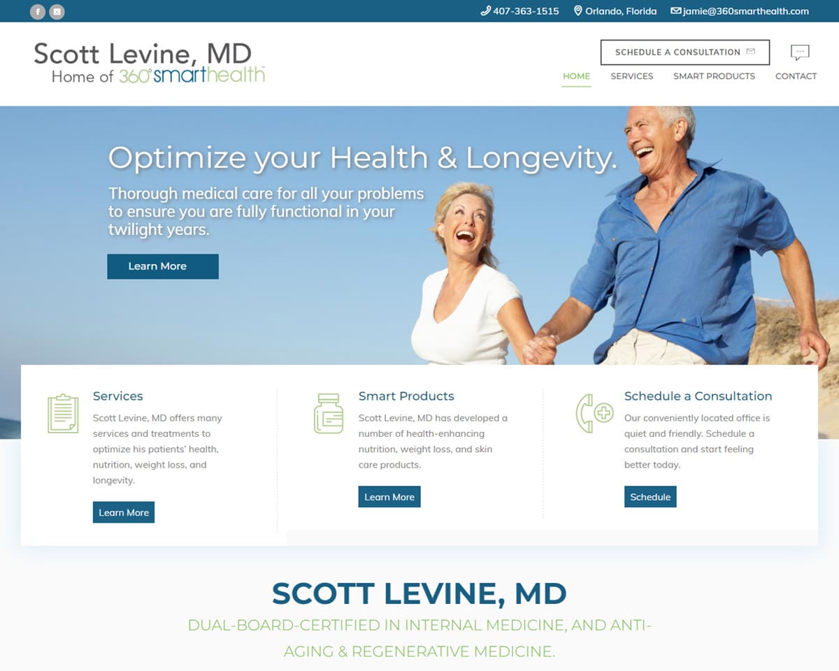 website design Scott Levine MD