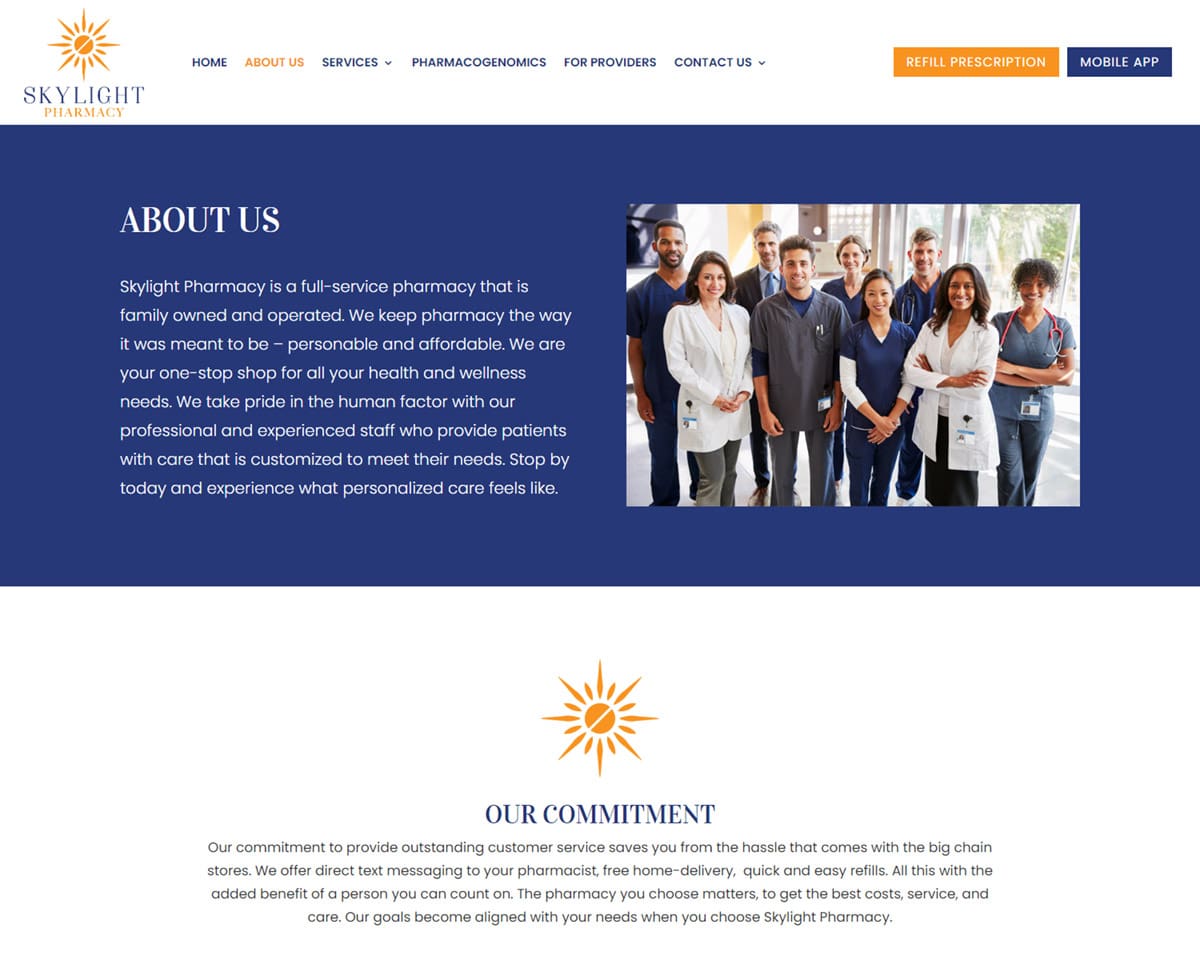 website design Skylight Pharmacy
