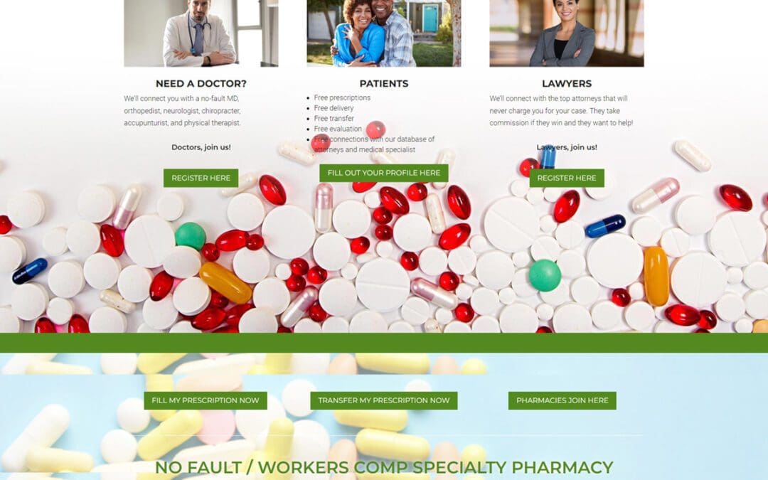 No Fault / Workers Compensation Pharmacy Website