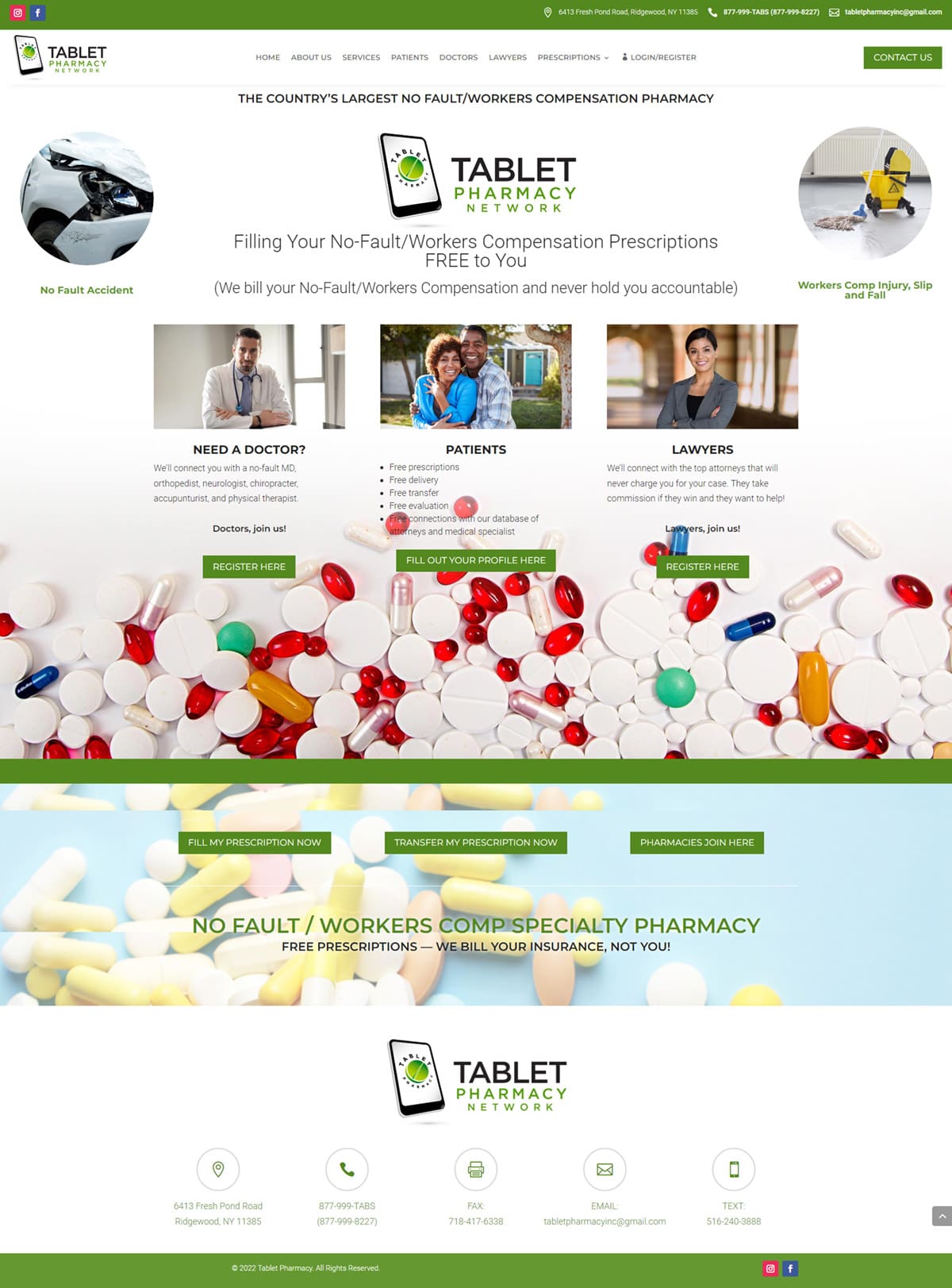 No Fault / Workers Compensation Pharmacy Website