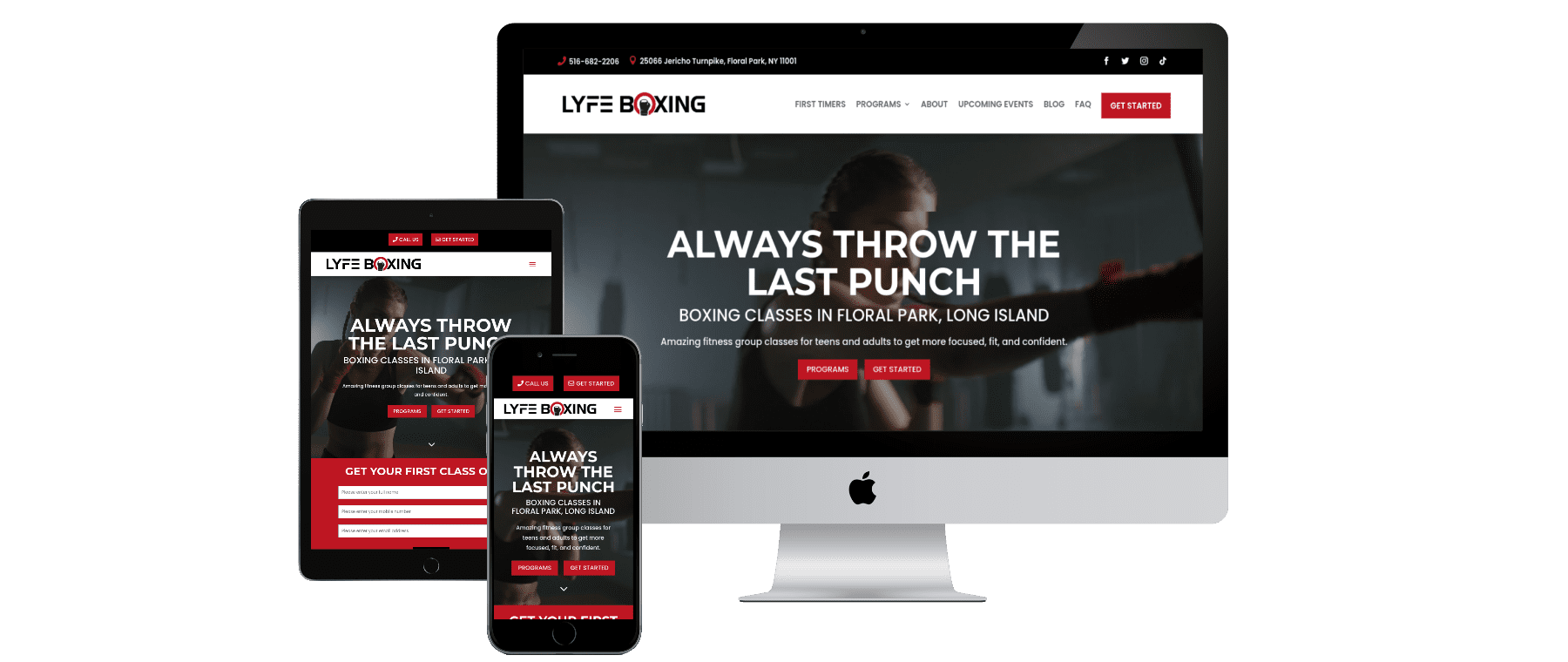 website design Lyfe Boxing