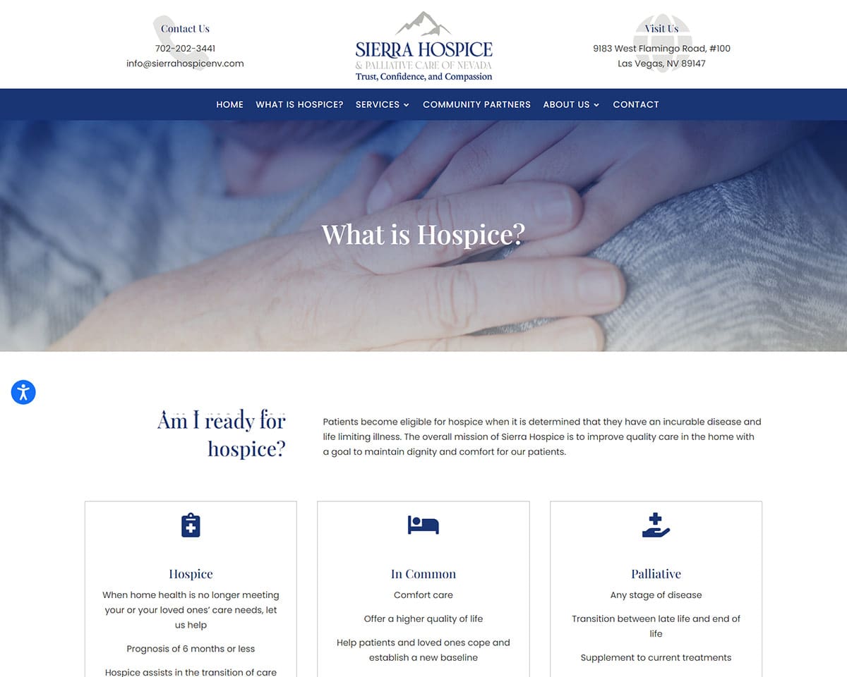 website design Sierra Hospice