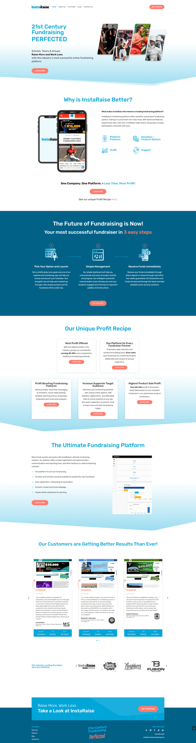 Fundraising Platform Website