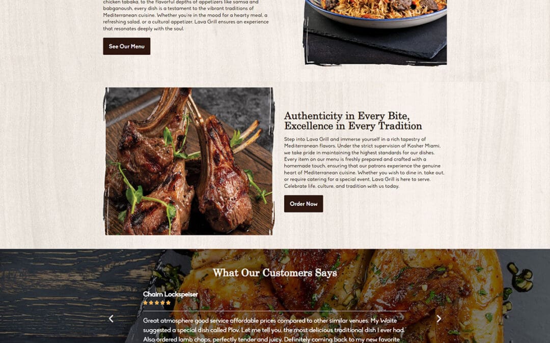 Website Design Lava Grill 2