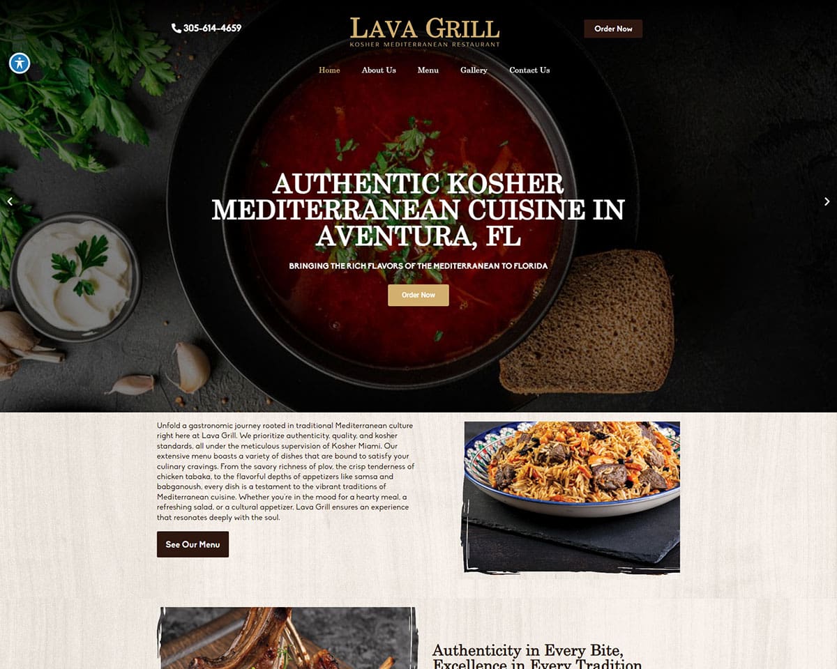 Website Design Lava Grill 3