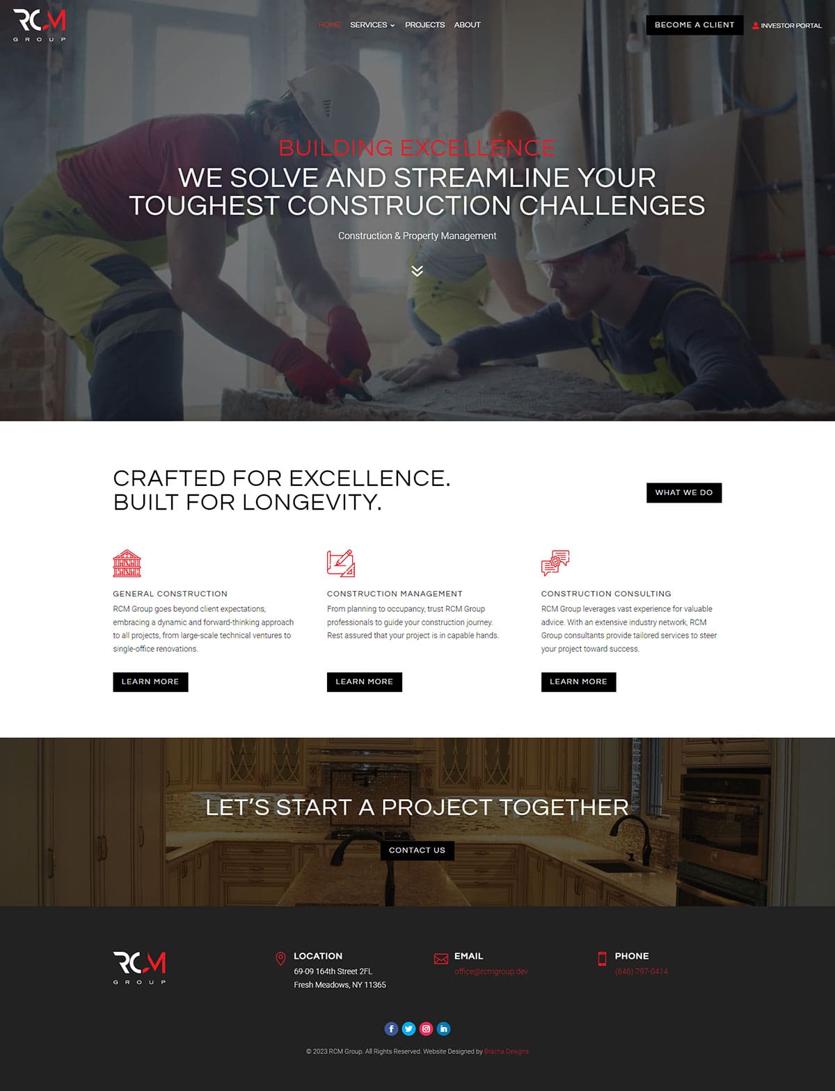 Construction & Property Management Website