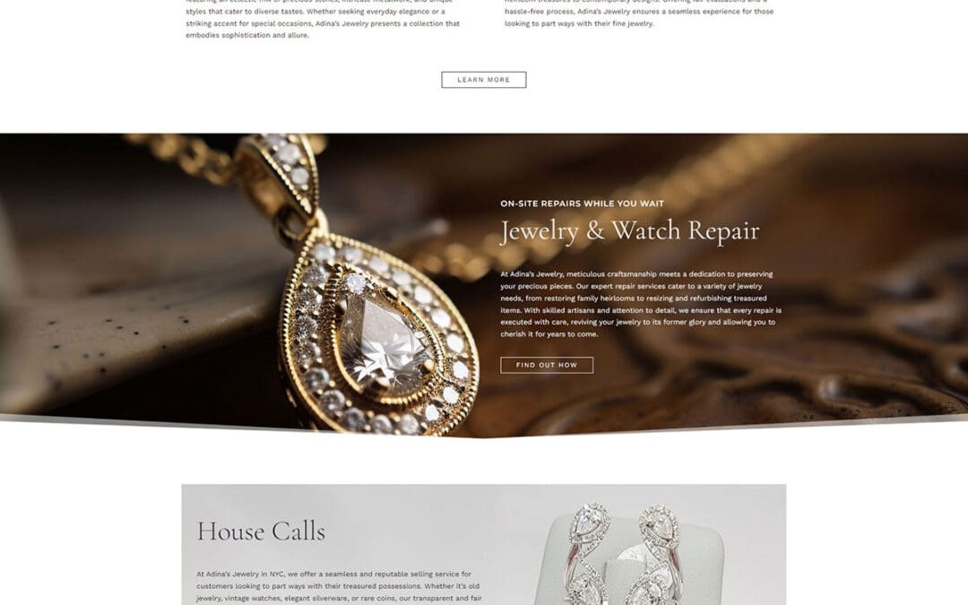 Website Design Adinas Jewelry 2