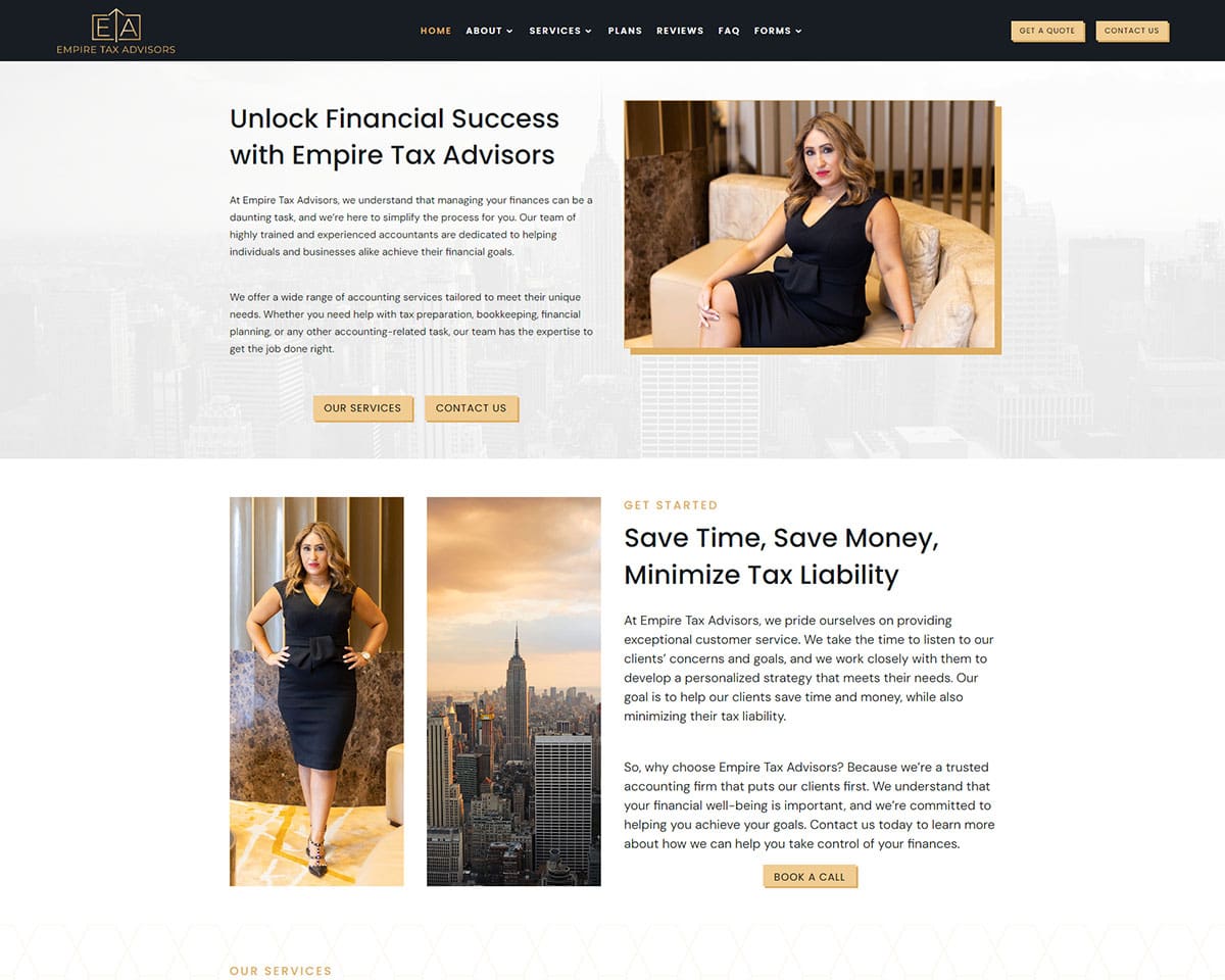 Website Design Empire Tax Advisors 3