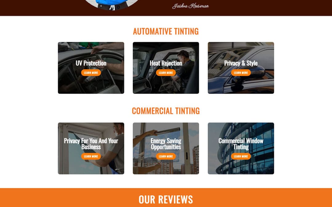 Mobile Tinting Service Website