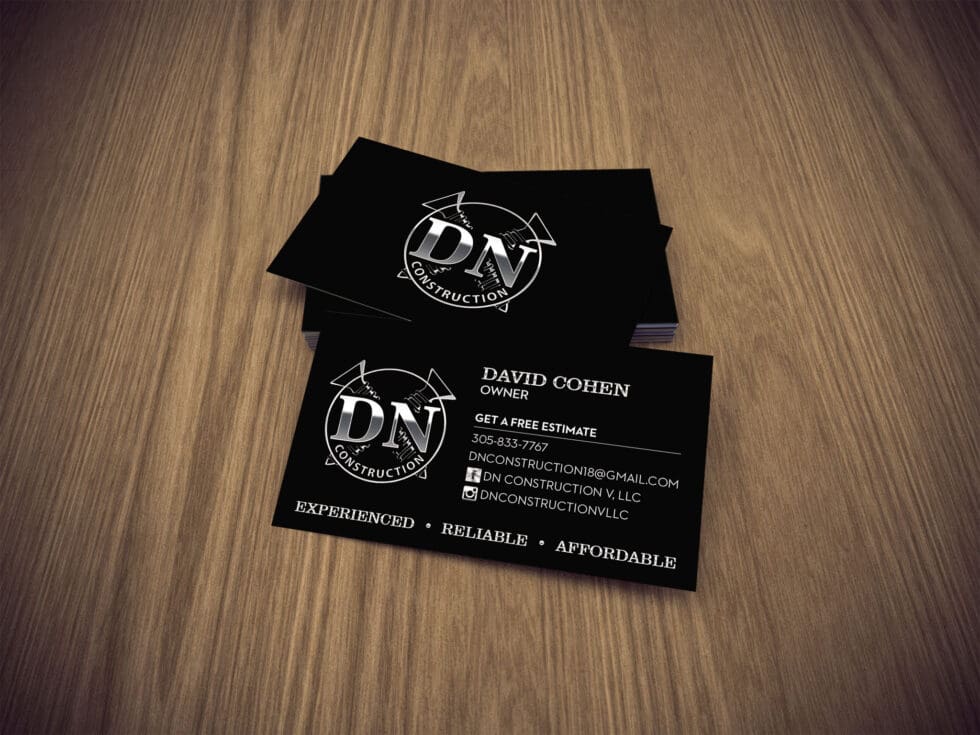 Construction Company Business Card Design | Bracha Designs