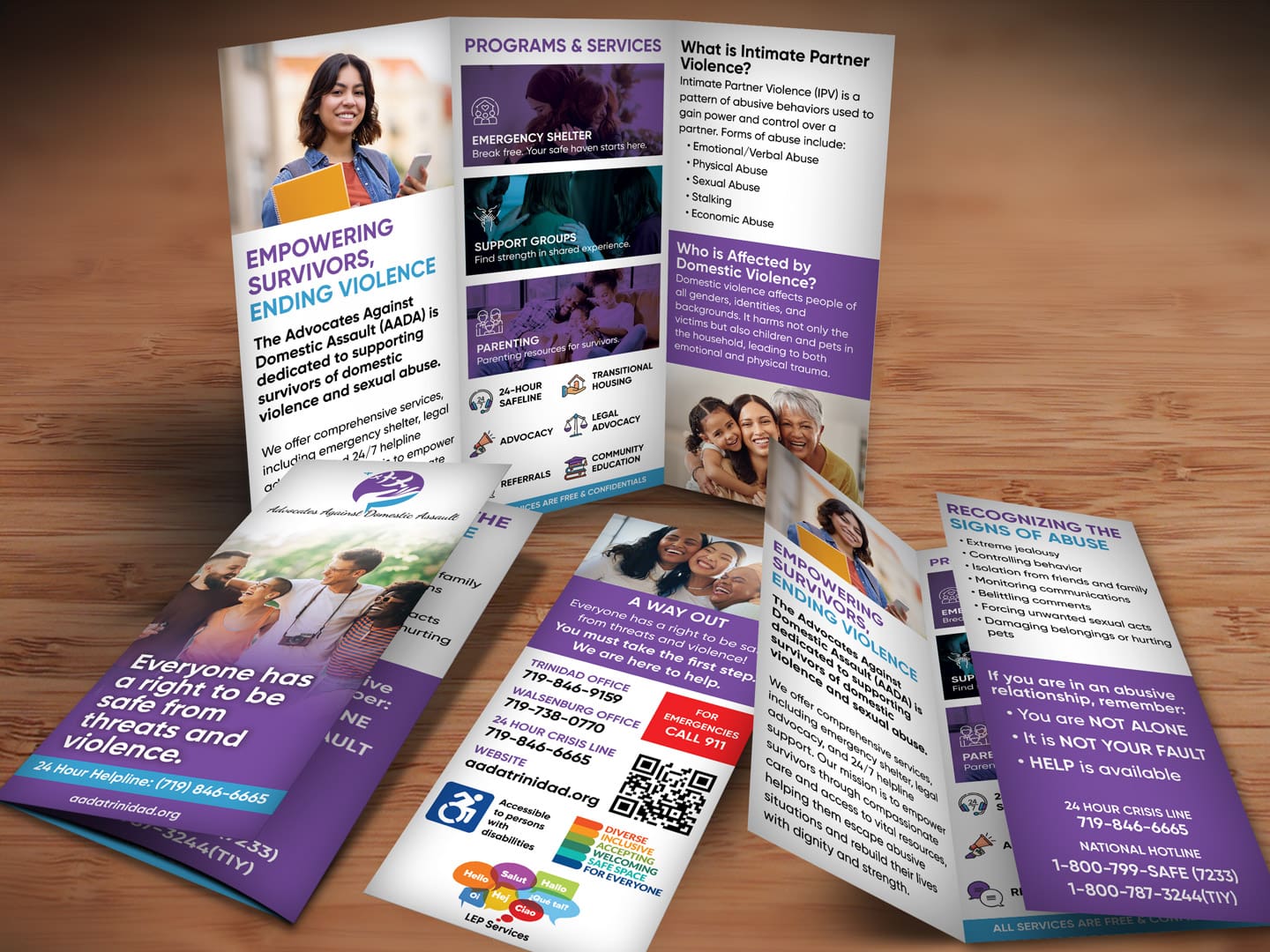Domestic Violence Brochure Design
