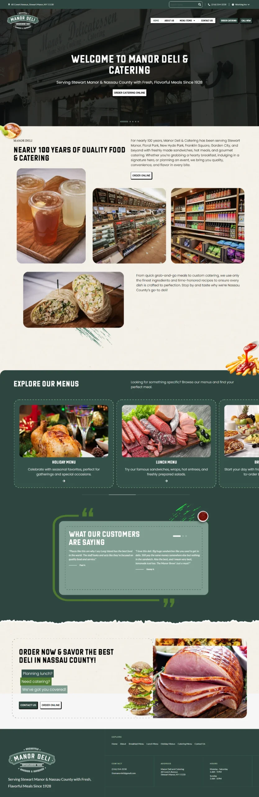 Deli & Catering Website
