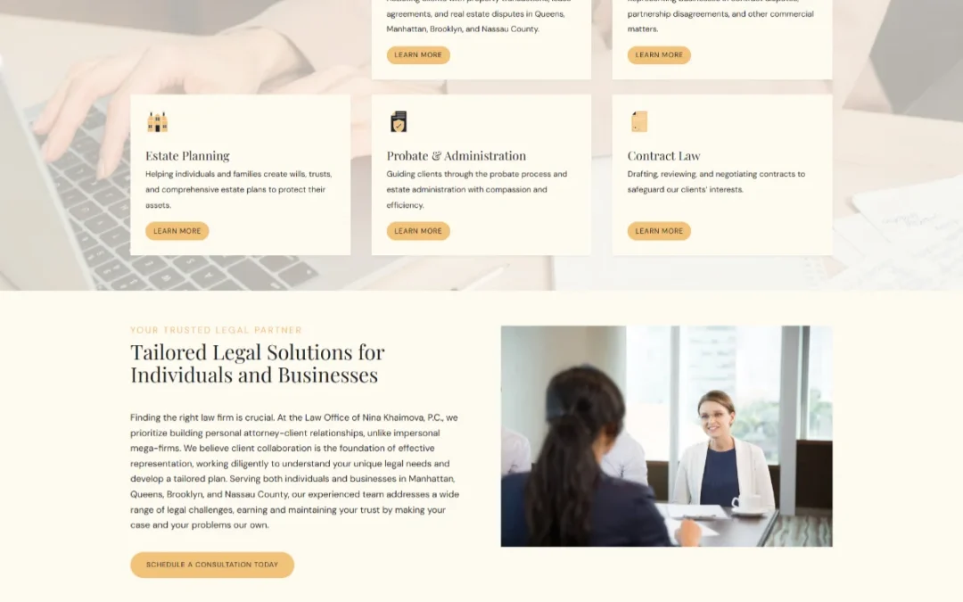 Website Design | Nina Khaimova Law