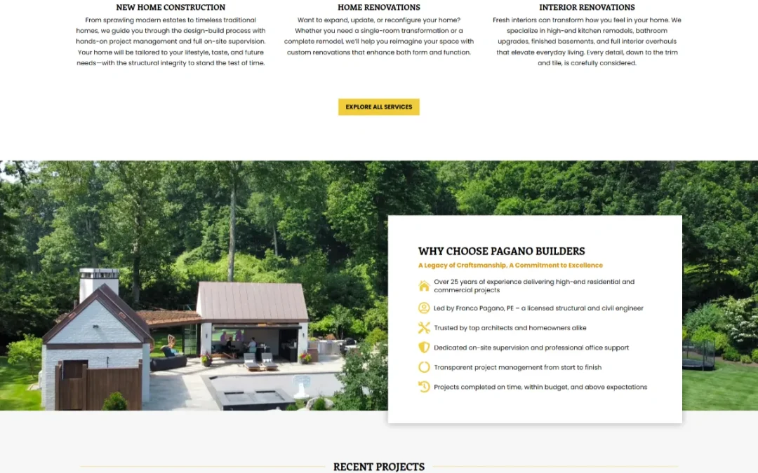 Website Design | Pagano Builders