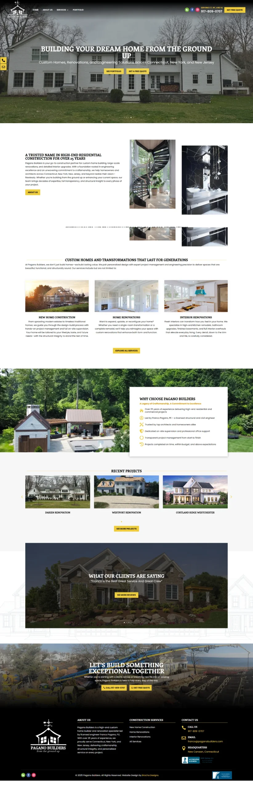 Custom Home Builder Website