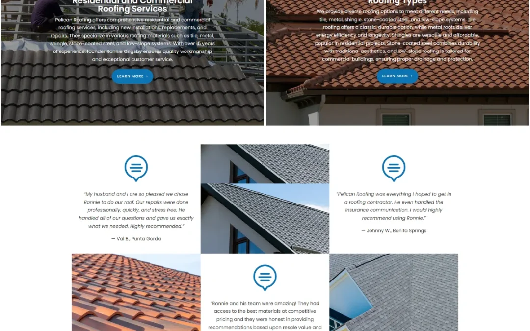 Website Design | Pelican Roofing