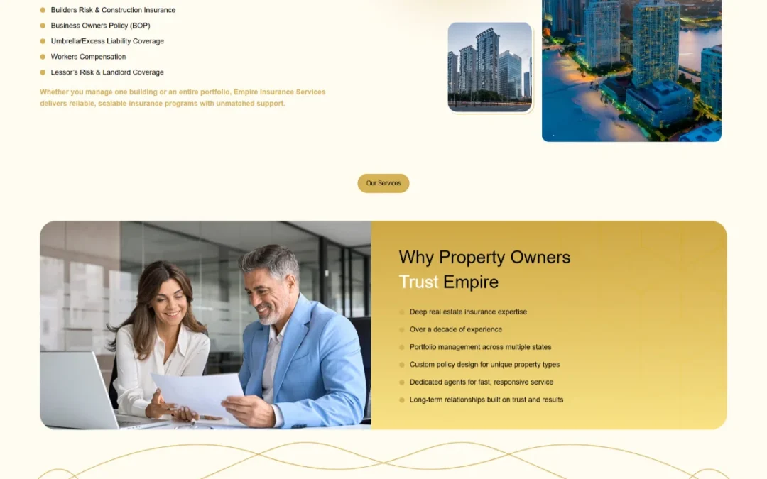 Website Design Empire Insurance 2