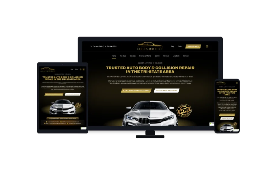 Website Design Golden Auto Tech 1 Website Design Golden Auto Tech 1