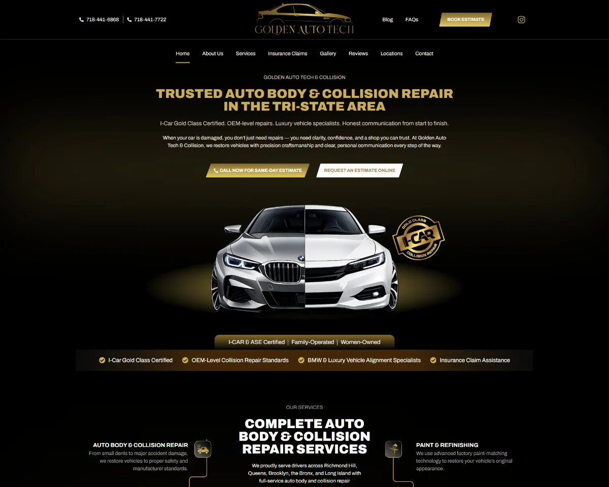 Website Design Golden Auto Tech 3 Website Design Golden Auto Tech 3