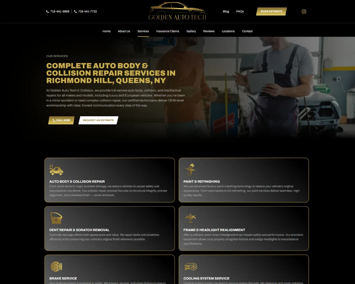 Website Design Golden Auto Tech 4 Website Design Golden Auto Tech 4
