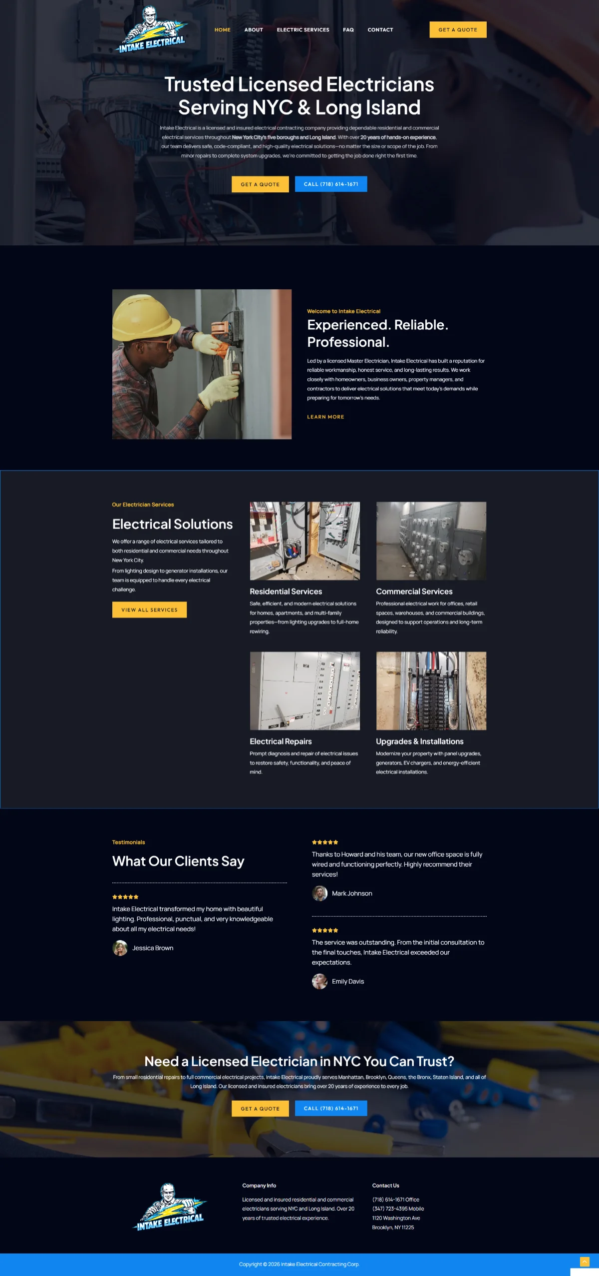 Electrical Services Website