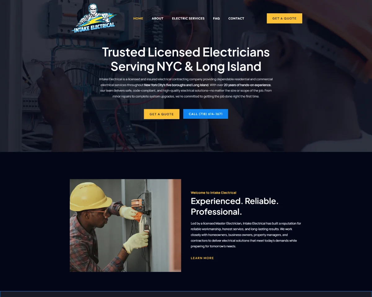 Website Design Intake Electrical 3 Website Design Intake Electrical 3