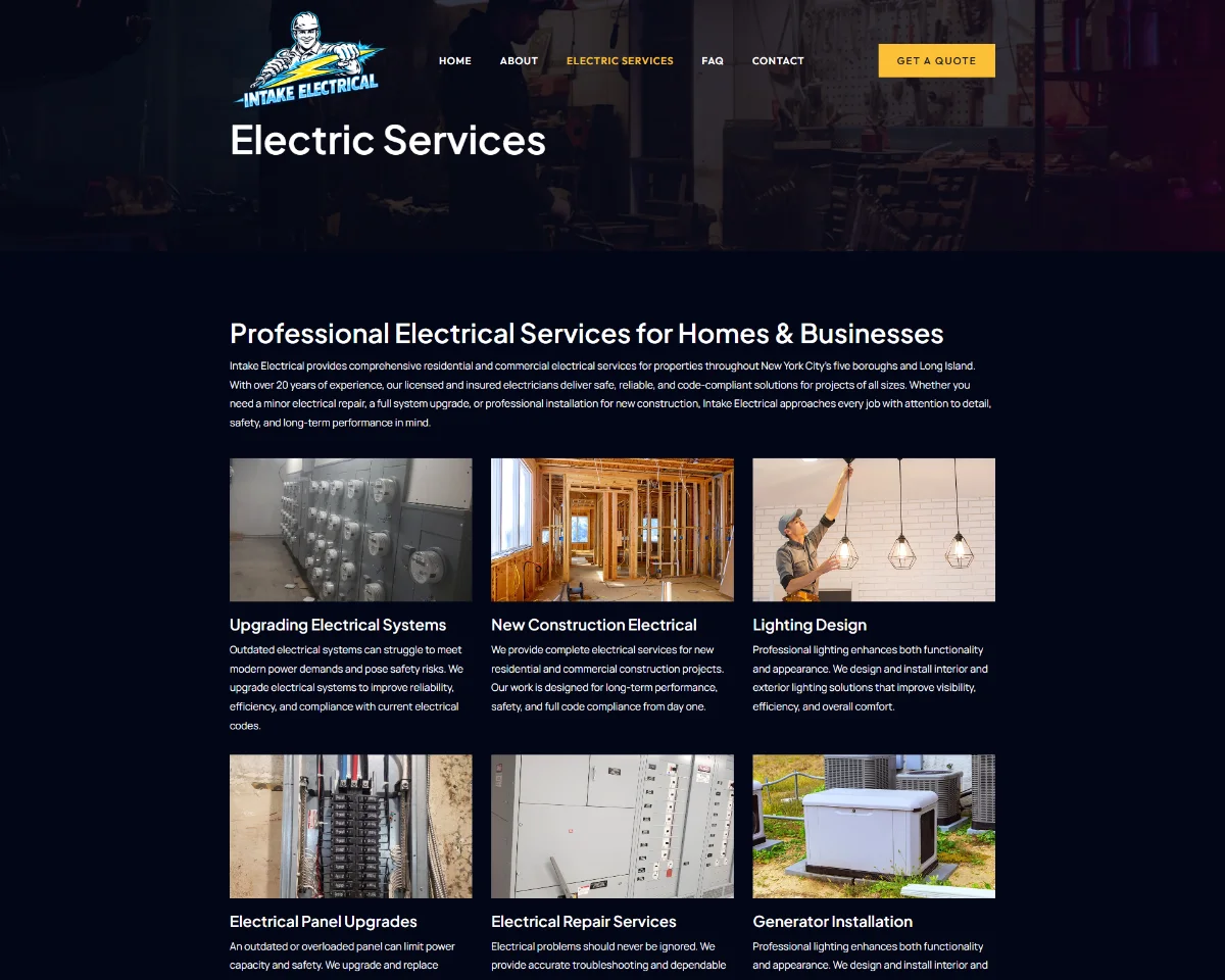 Website Design Intake Electrical 4 Website Design Intake Electrical 4