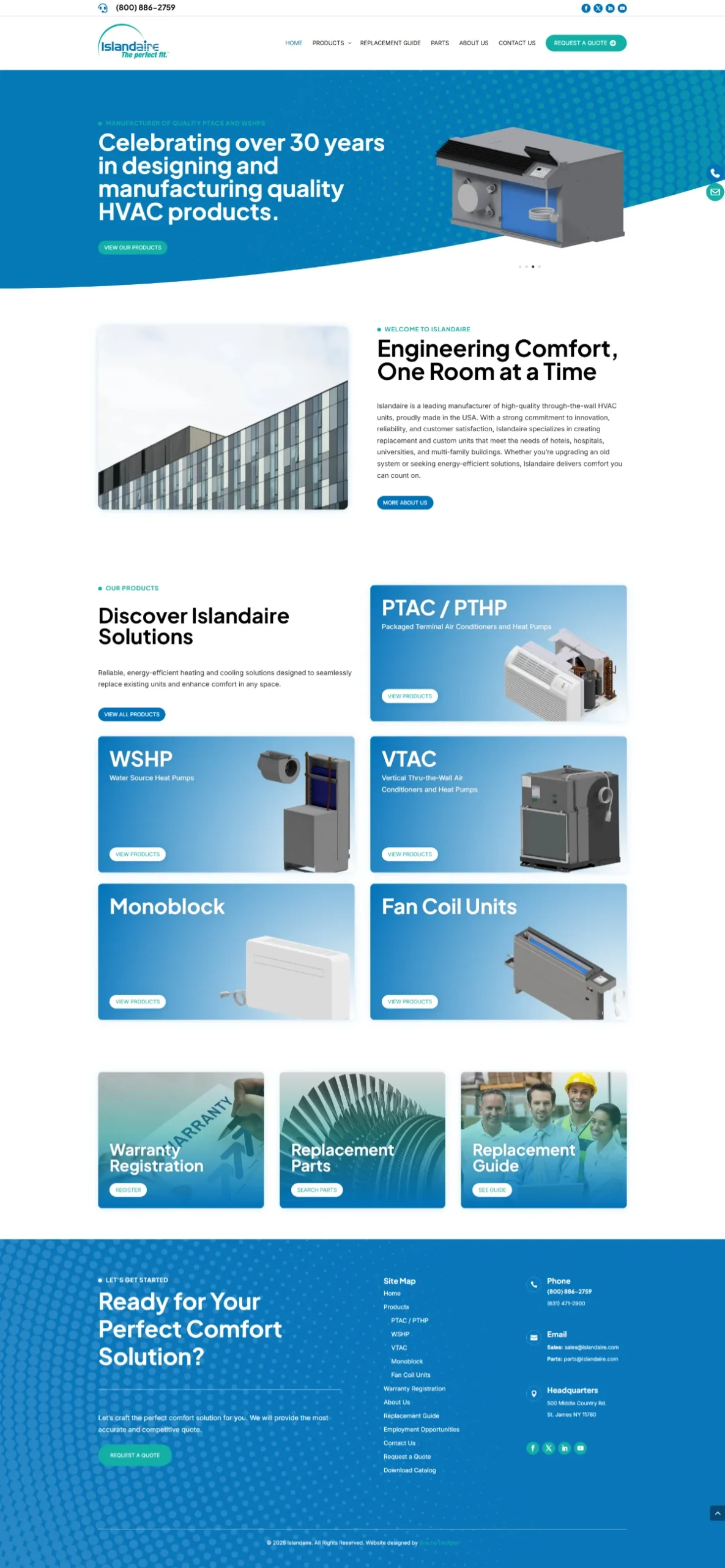 HVAC Manufacturer Website