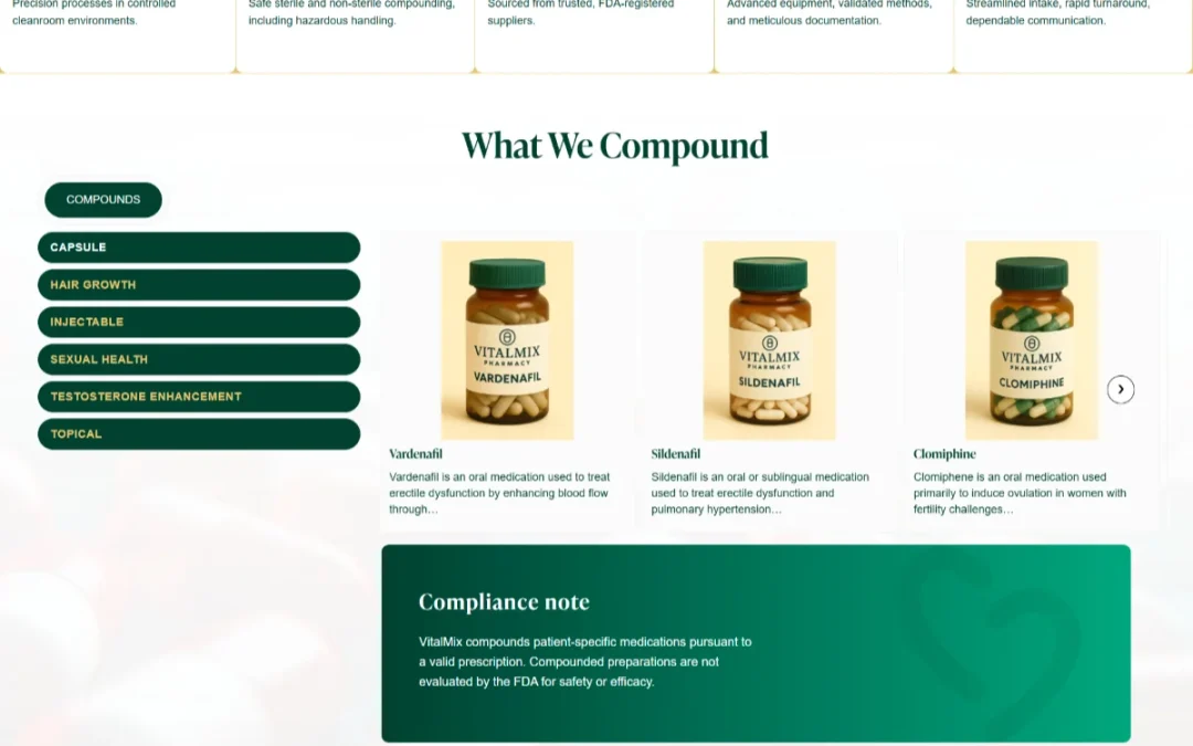 Website Design Vitalmix Pharmacy 2
